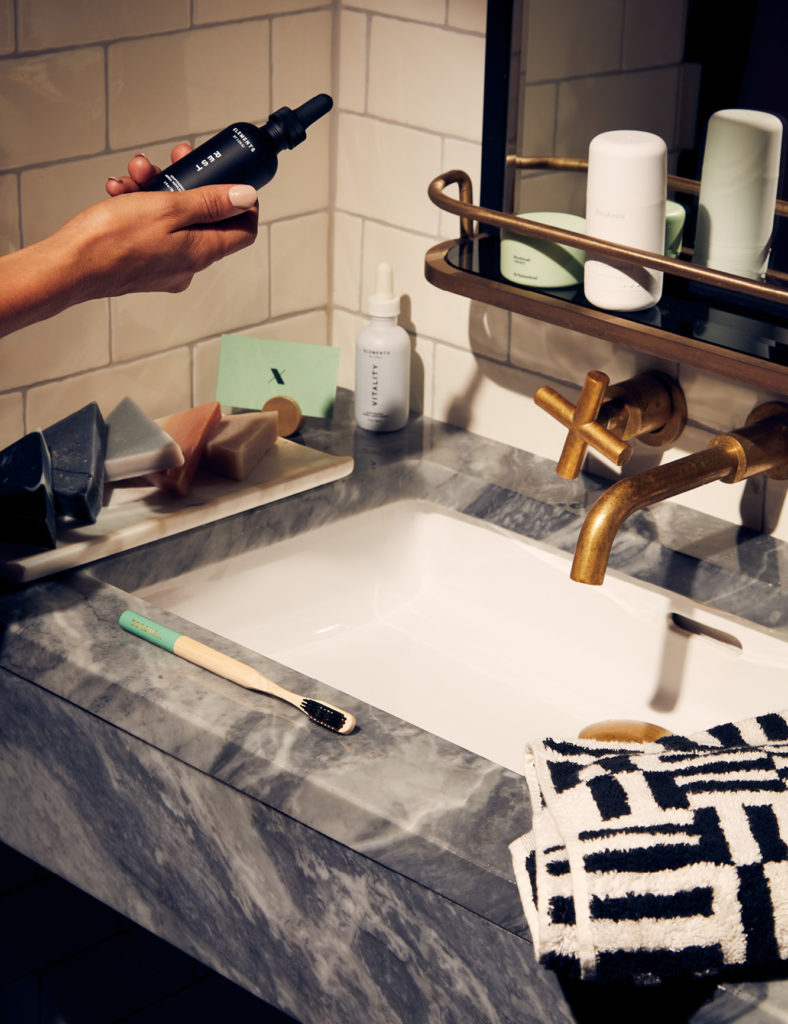 Bathroom vanity still life