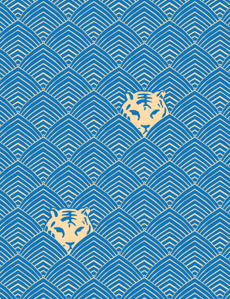 Custom tiger wallpaper for The Deco