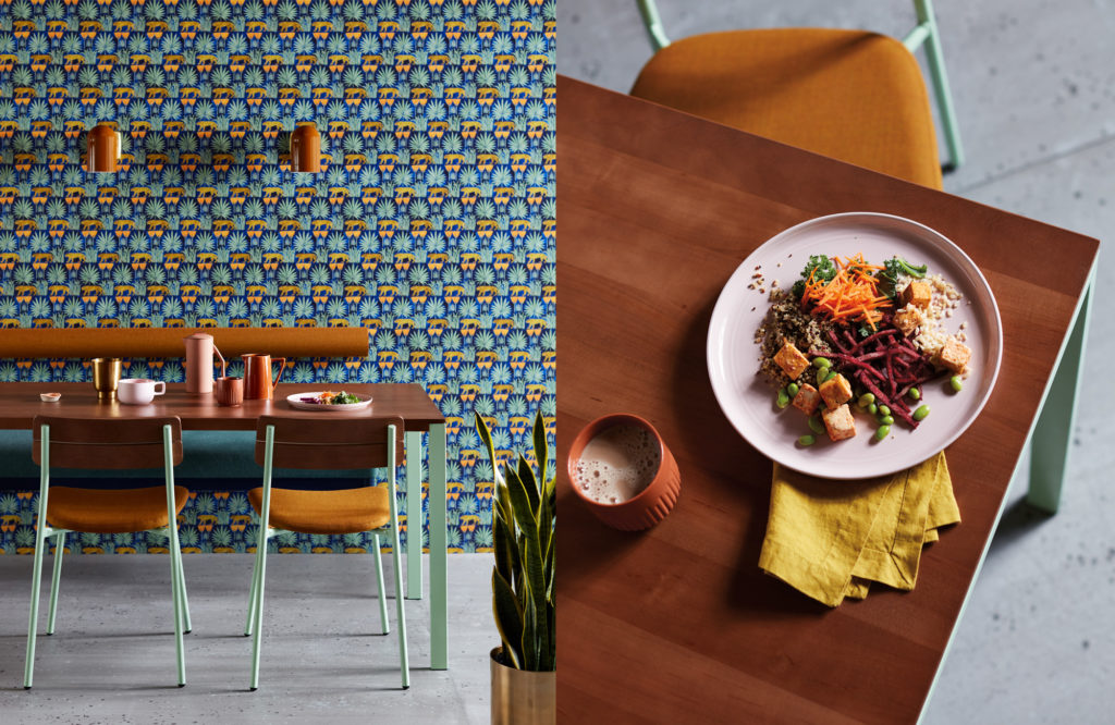 Table and chairs in a restaurant