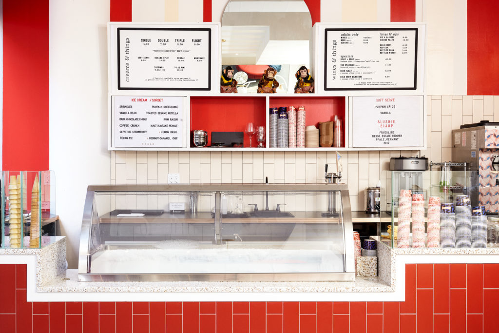 The ice cream counter at OddFellows