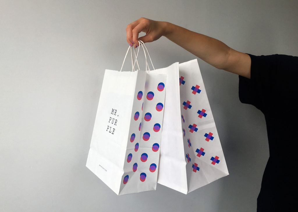 Mr. Purple takeout bags