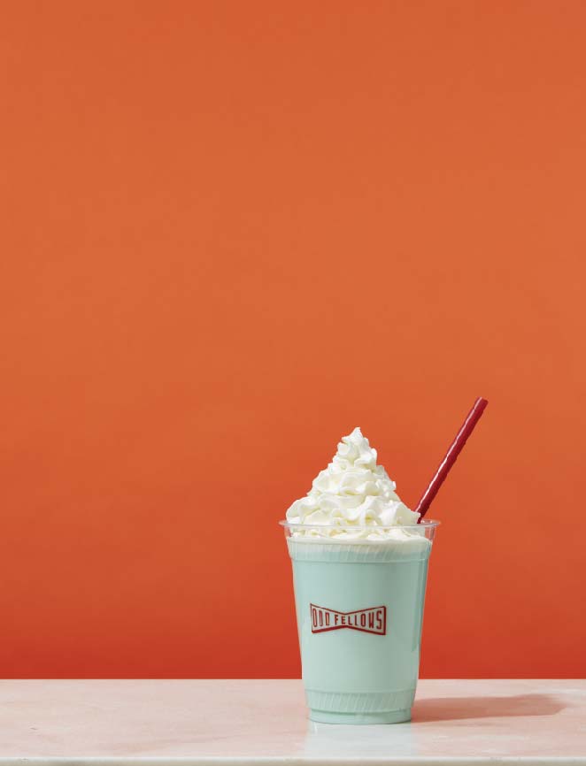 A minty milkshake