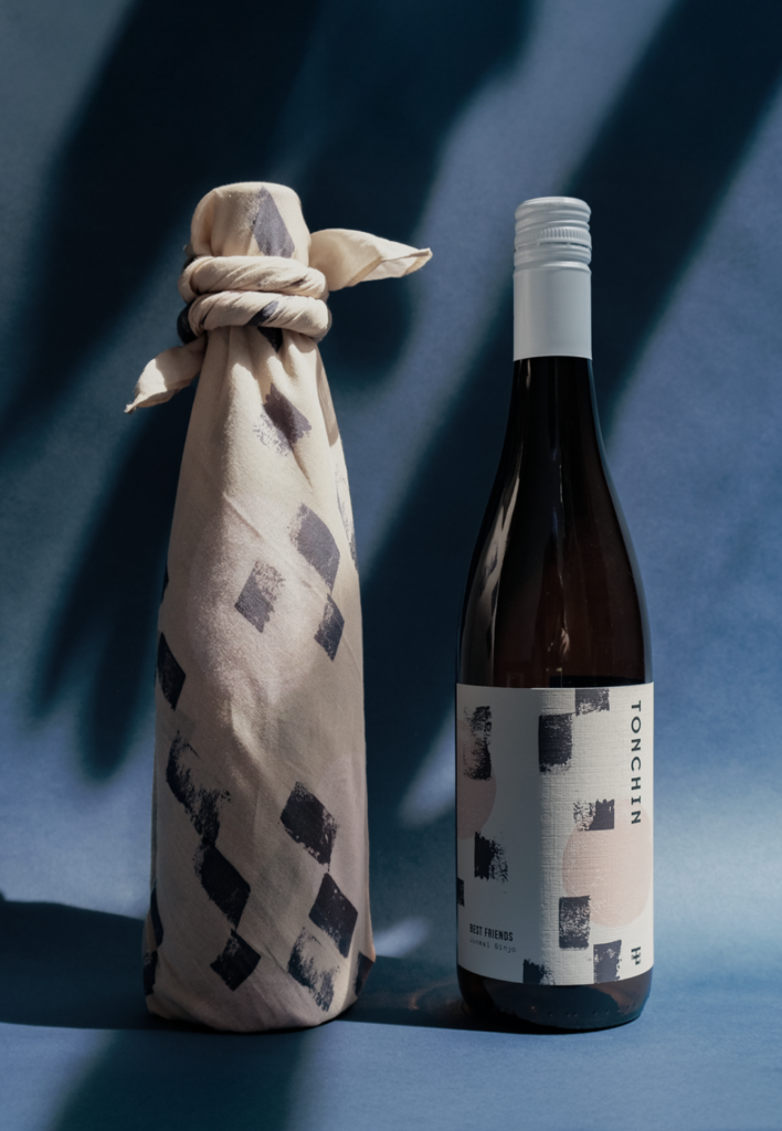 Sake Label for Tonchin designed by LMNOP Creative
