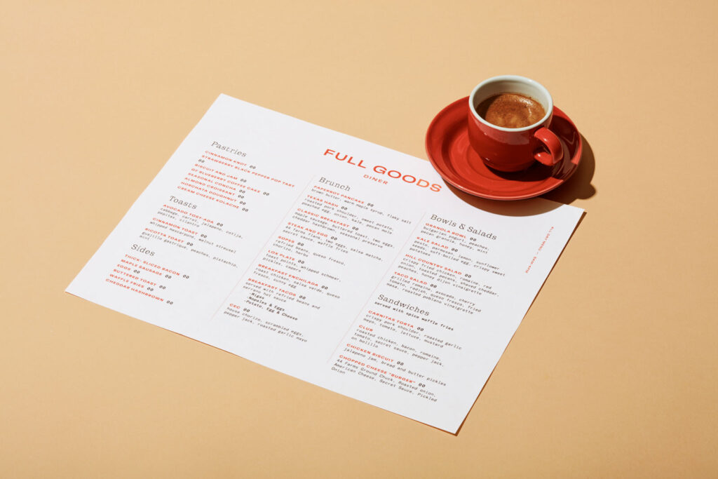 Full Goods Diner branding by LMNOP Creative